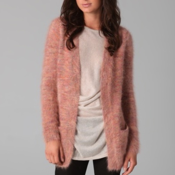 fluffy angora cardigans